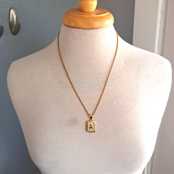 Goldtone Initial Necklace - Picture 2 of 3